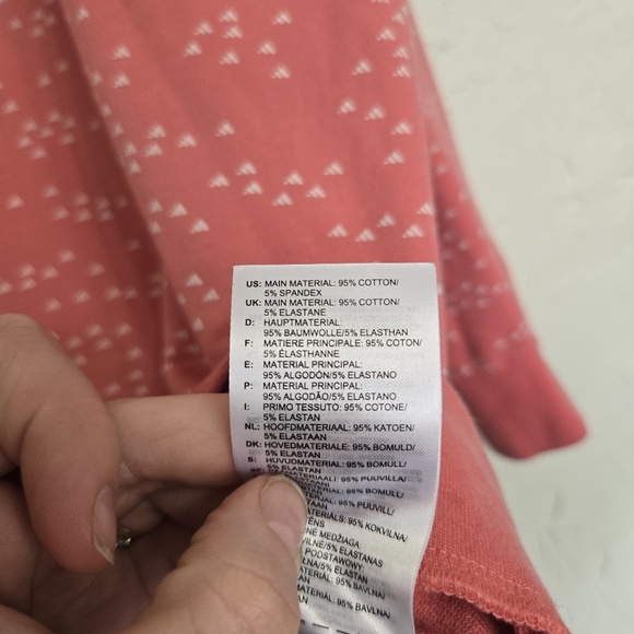 Adidas Pink White Loose Pullover Sweatshirt, L - Picture 9 of 10